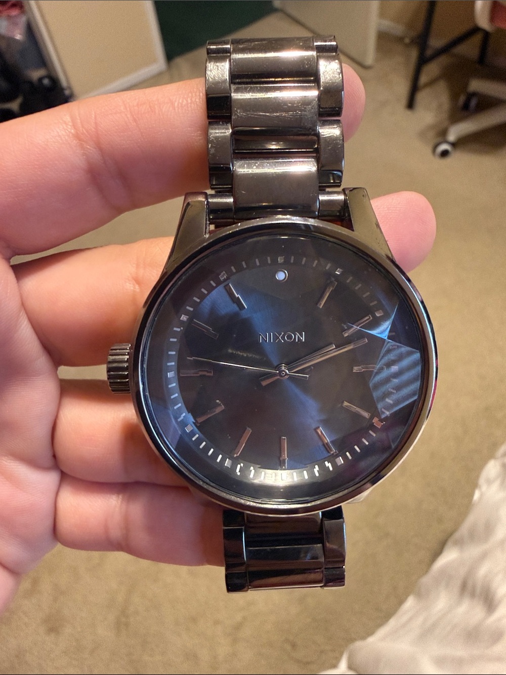 Nixon Gunmetal Stainless Steel Watch